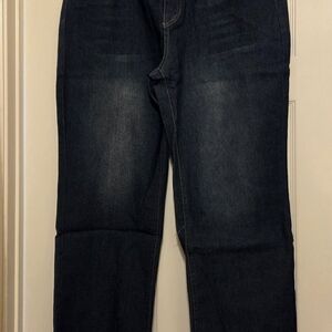 Women's Dark Indigo Straight Leg Jeans